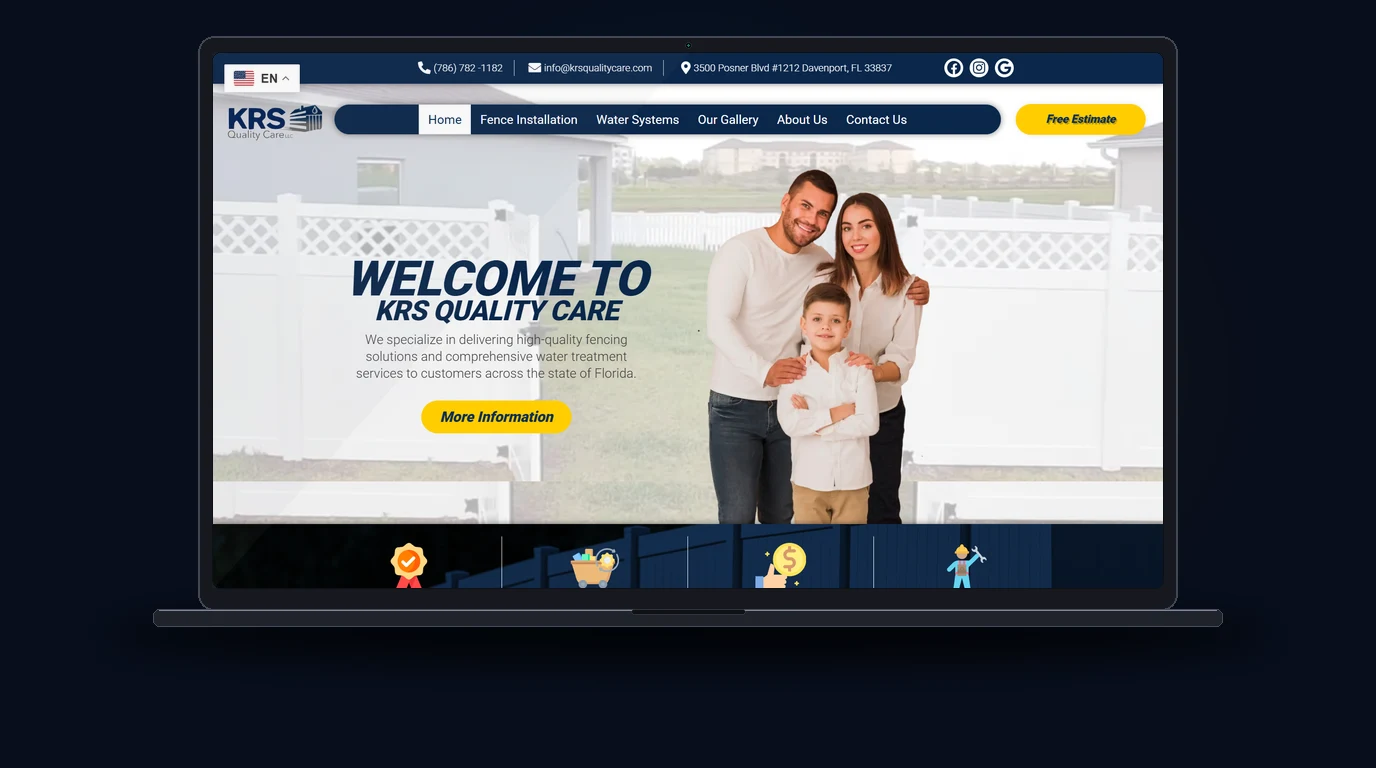 KRS Quality Care - Salud y Cuidado Especializado Website Mockup