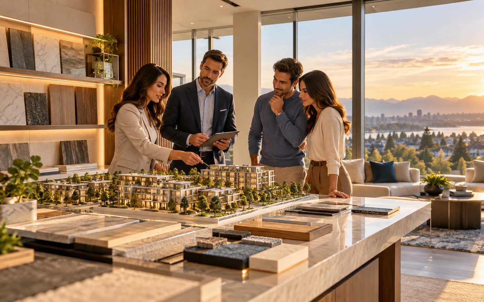 Profesionales inmobiliarios analizando una oportunidad