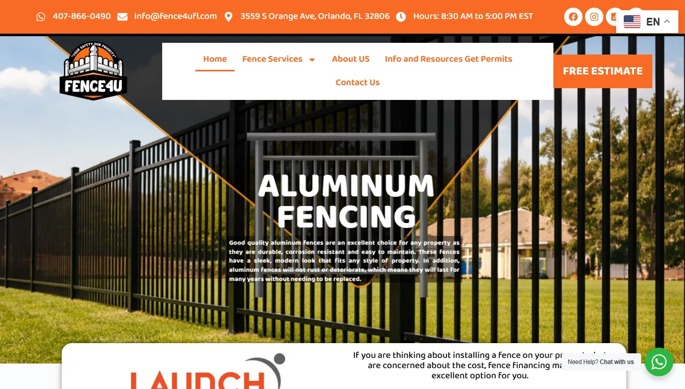 Fence4U website preview