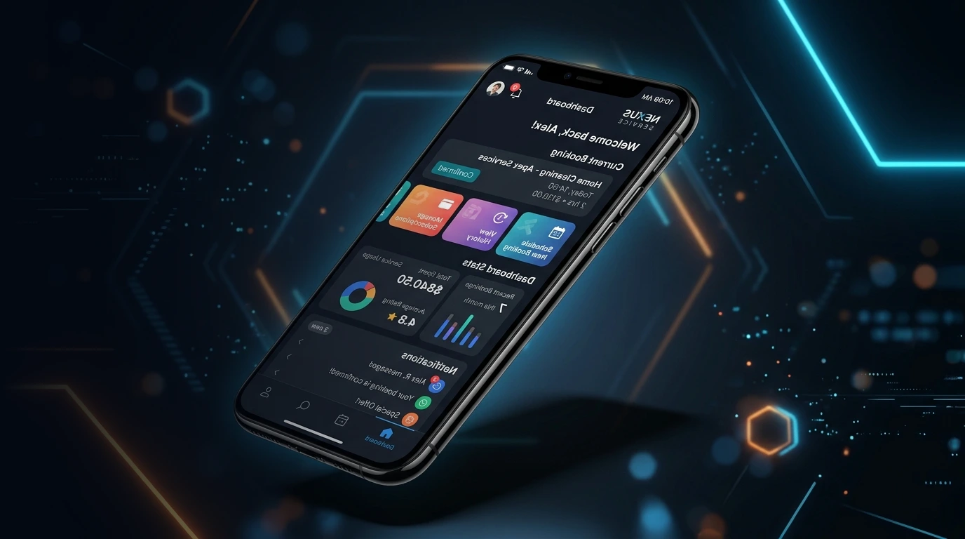 Modern Customer Booking & Account Mobile App UI